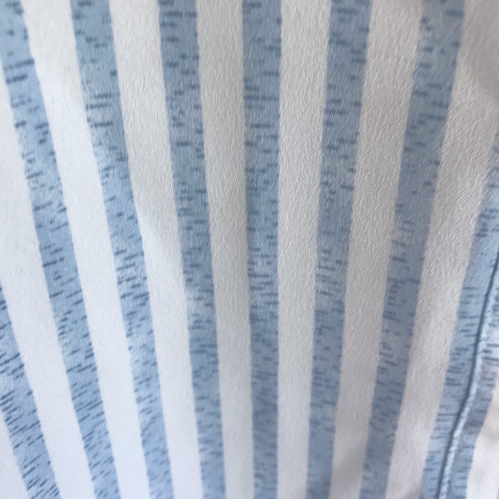 Sanctuary Blue & White Sheer Button Down Top/Blouse - Picture 9 of 11